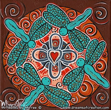 Sister Dreaming Framed Canvas Print by Mirree Contemporary Aboriginal Art